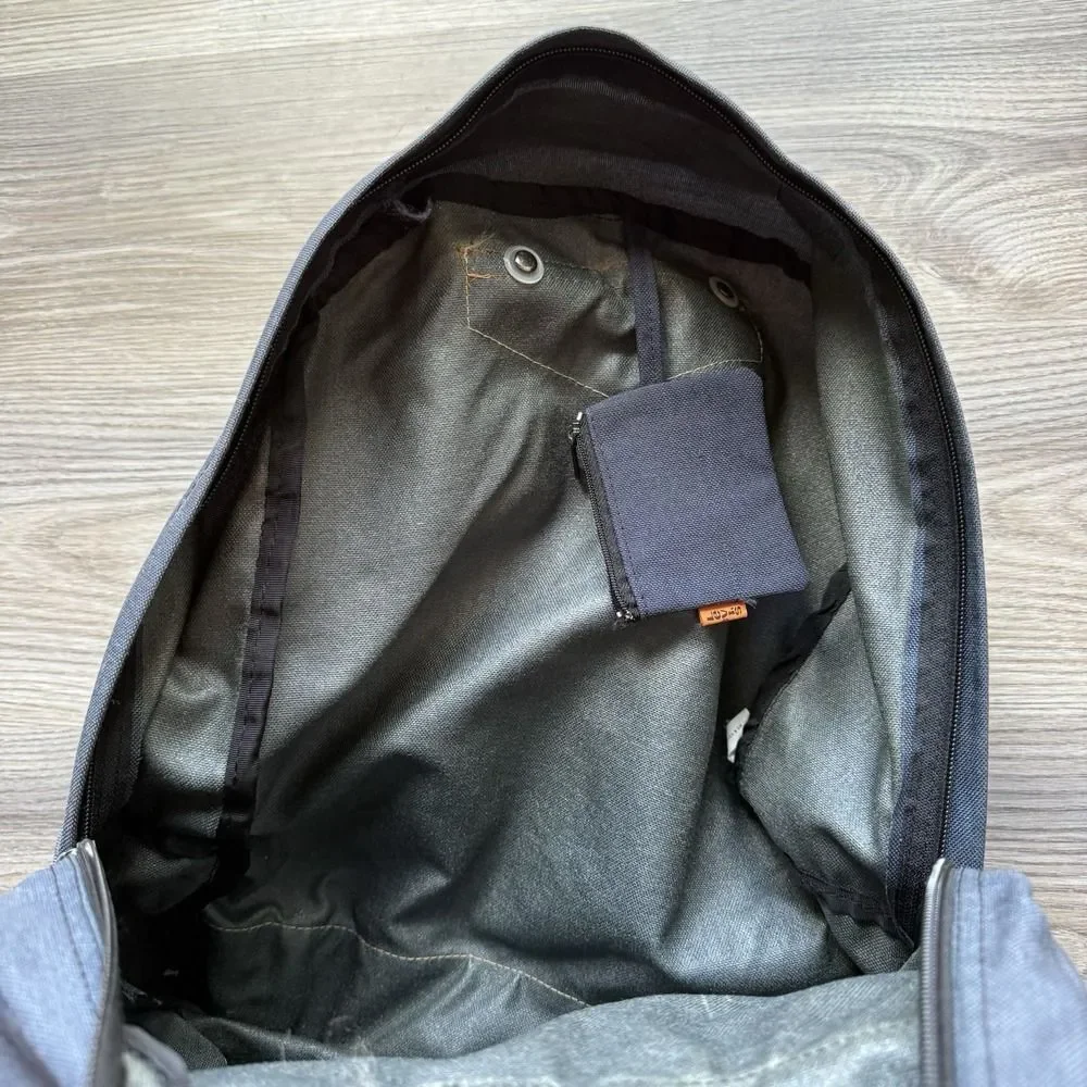 Vintage 80s Levi's Orange Tab Blue‎ Backpack Suede Canvas School Hiking Leather